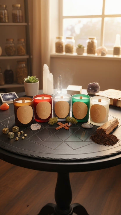 Five Elements Scented Auspicious Candle Set (4 candles)