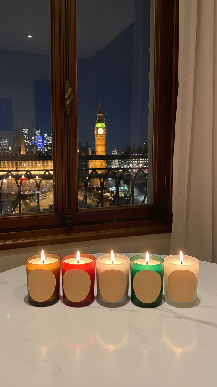 Five Elements Scented Auspicious Candle Set (4 candles)