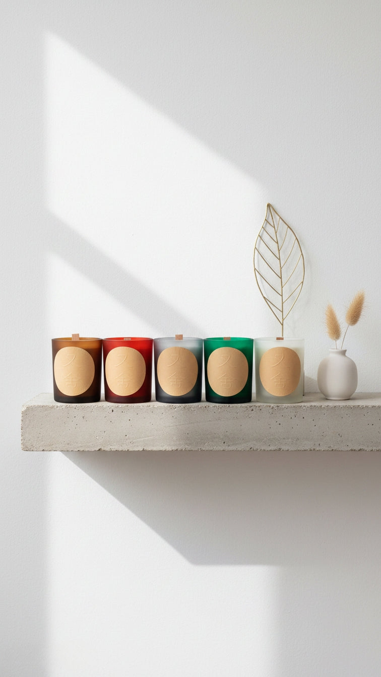 Five Elements Scented Auspicious Candle Set (4 candles)